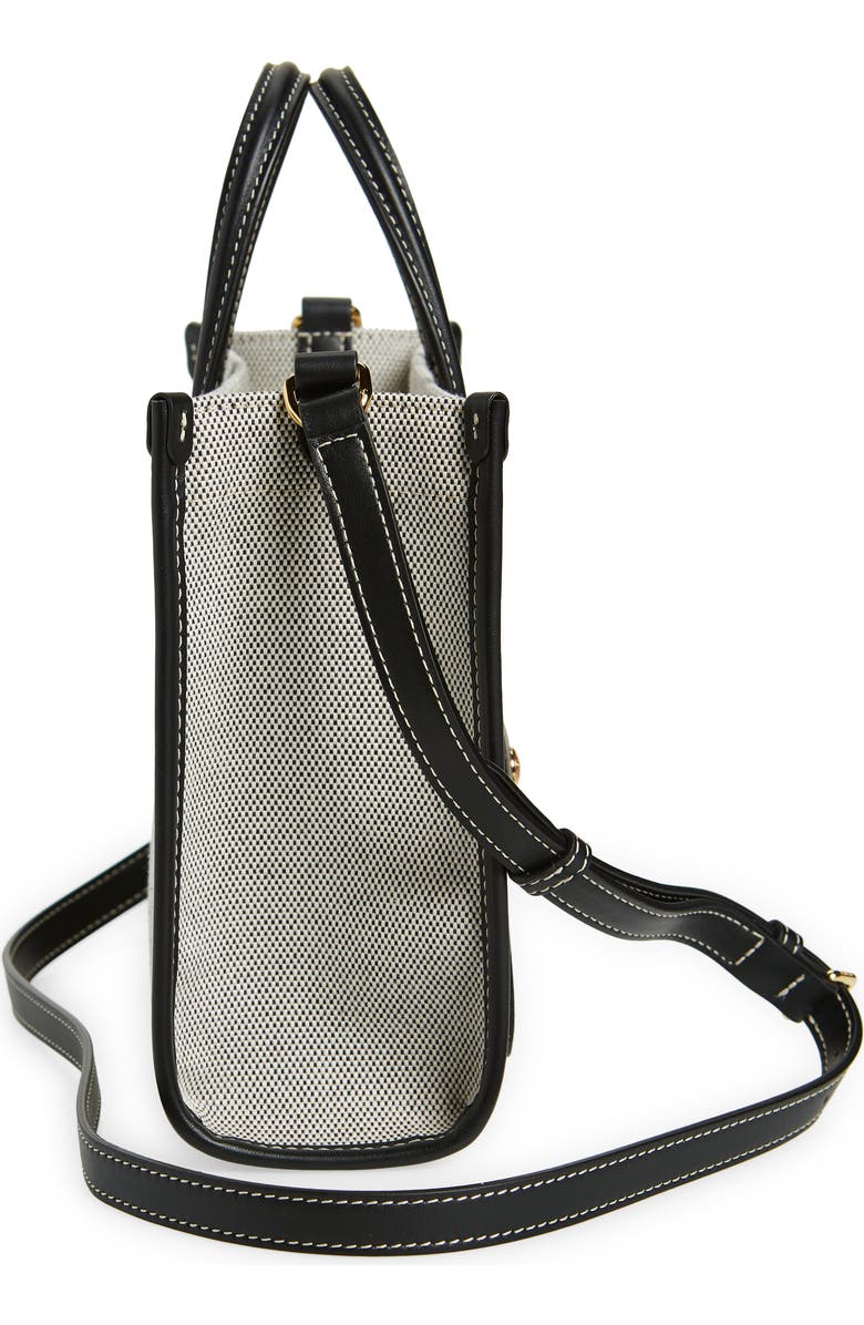 Burberry Mini Freya Horseferry Logo Canvas Tote, Alternate, color,