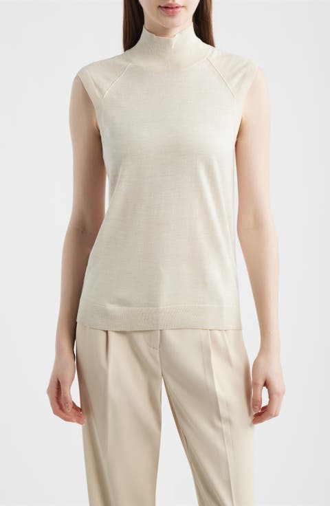 Fipini Virgin Wool Turtleneck Tank