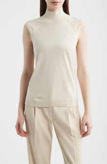 Fipini Virgin Wool Turtleneck Tank