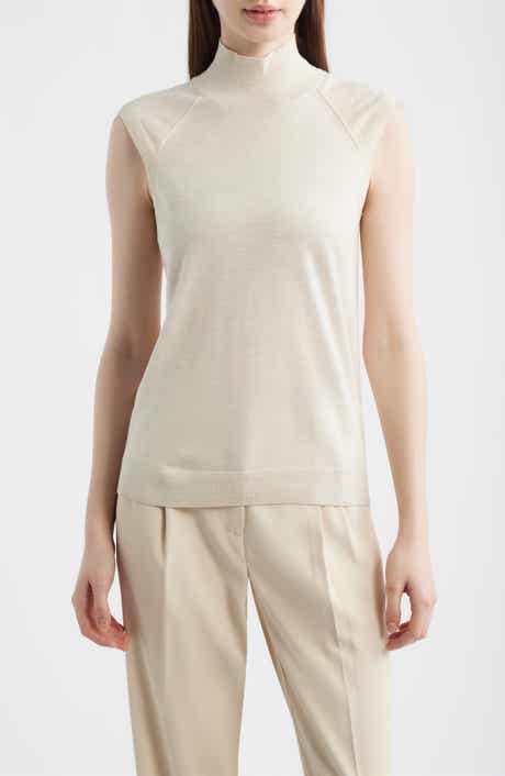 Fipini Virgin Wool Turtleneck Tank