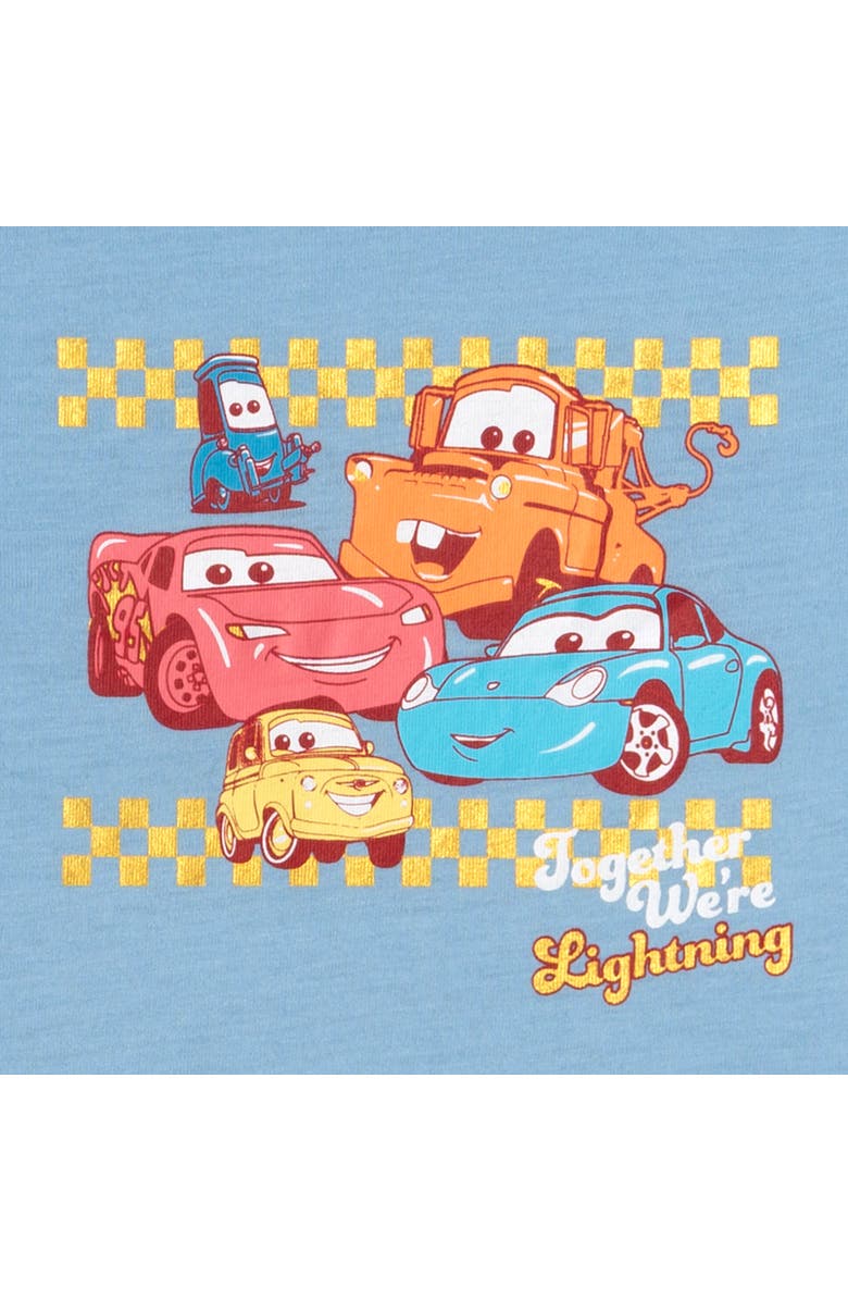 Disney Cars Short Sleeve Tutu Dress, Alternate, color, Blue Rainbow