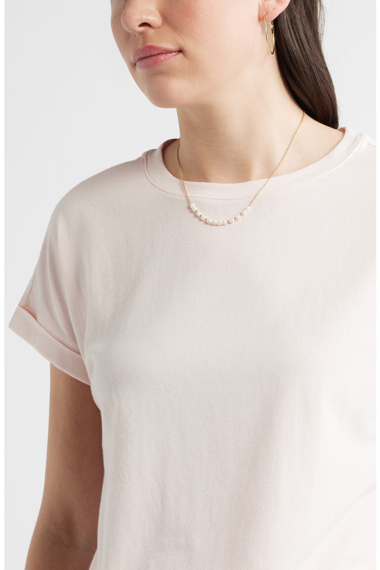 Cuff Sleeve T-Shirt, Alternate, color, PINK FRESCO