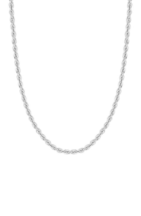 Men's 14K Gold Rope Chain Necklace, 3.7mm (Online Trunk Show)