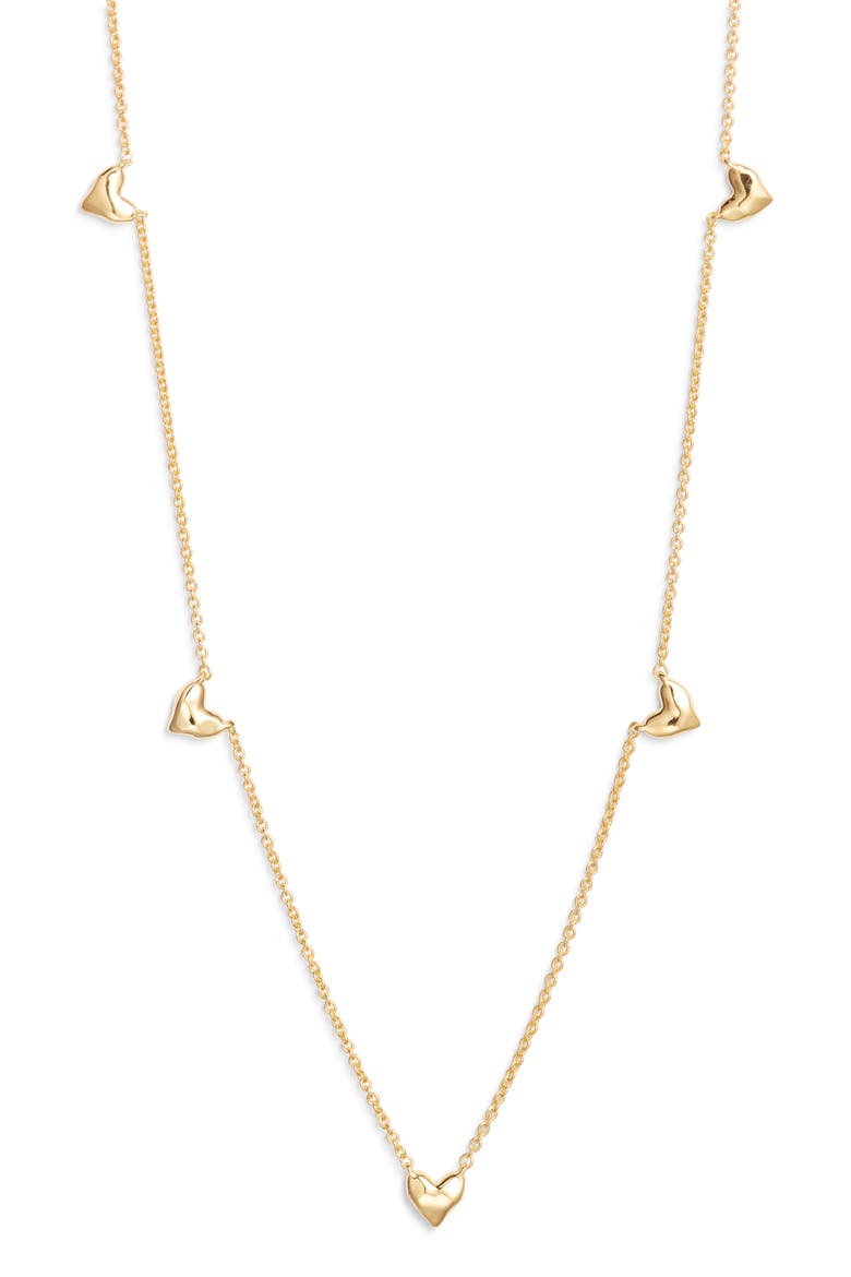 Heart Station Necklace, Alternate, color, 18K GOLD VERMEIL