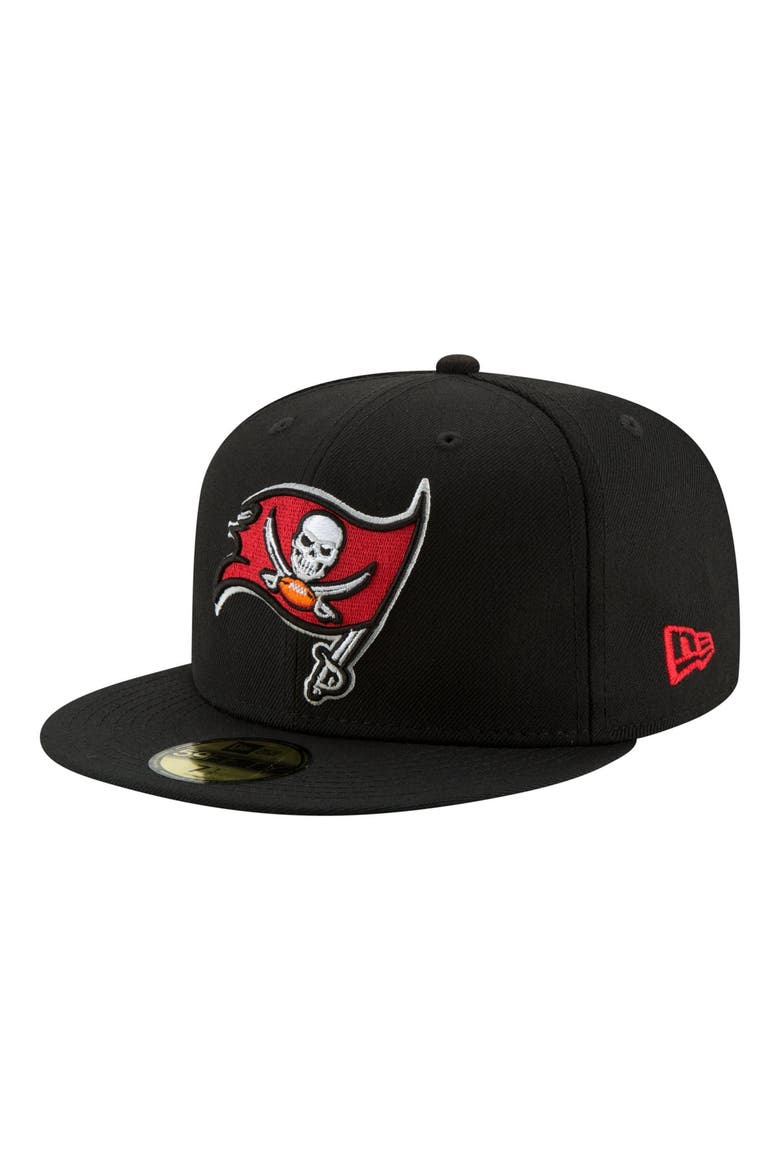 Men's New Era Black Tampa Bay Buccaneers 59FIFTY Fitted Hat, Main, color, Black