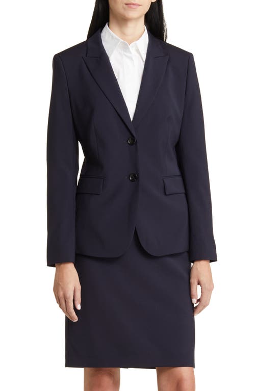Hugo Boss Juleah Virgin Wool Blazer In Sky Captain