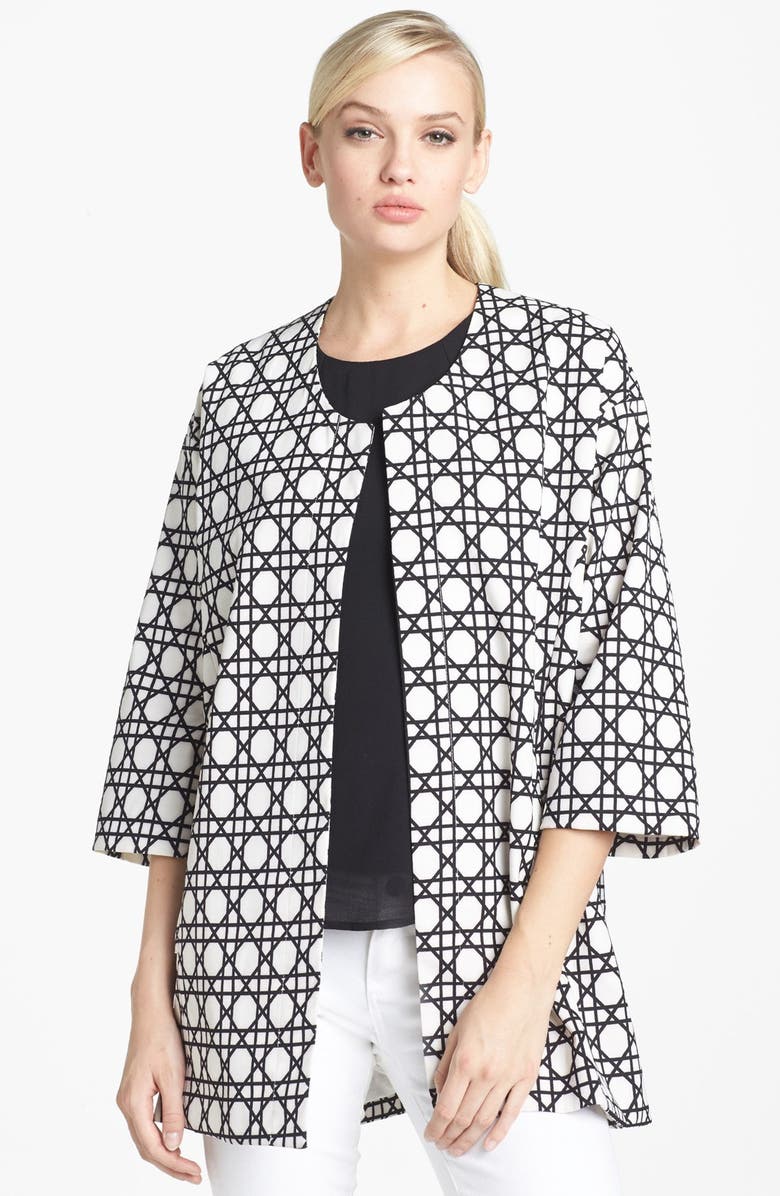 Harlowe and Graham Graphic Print Swing Coat, Main, color, 