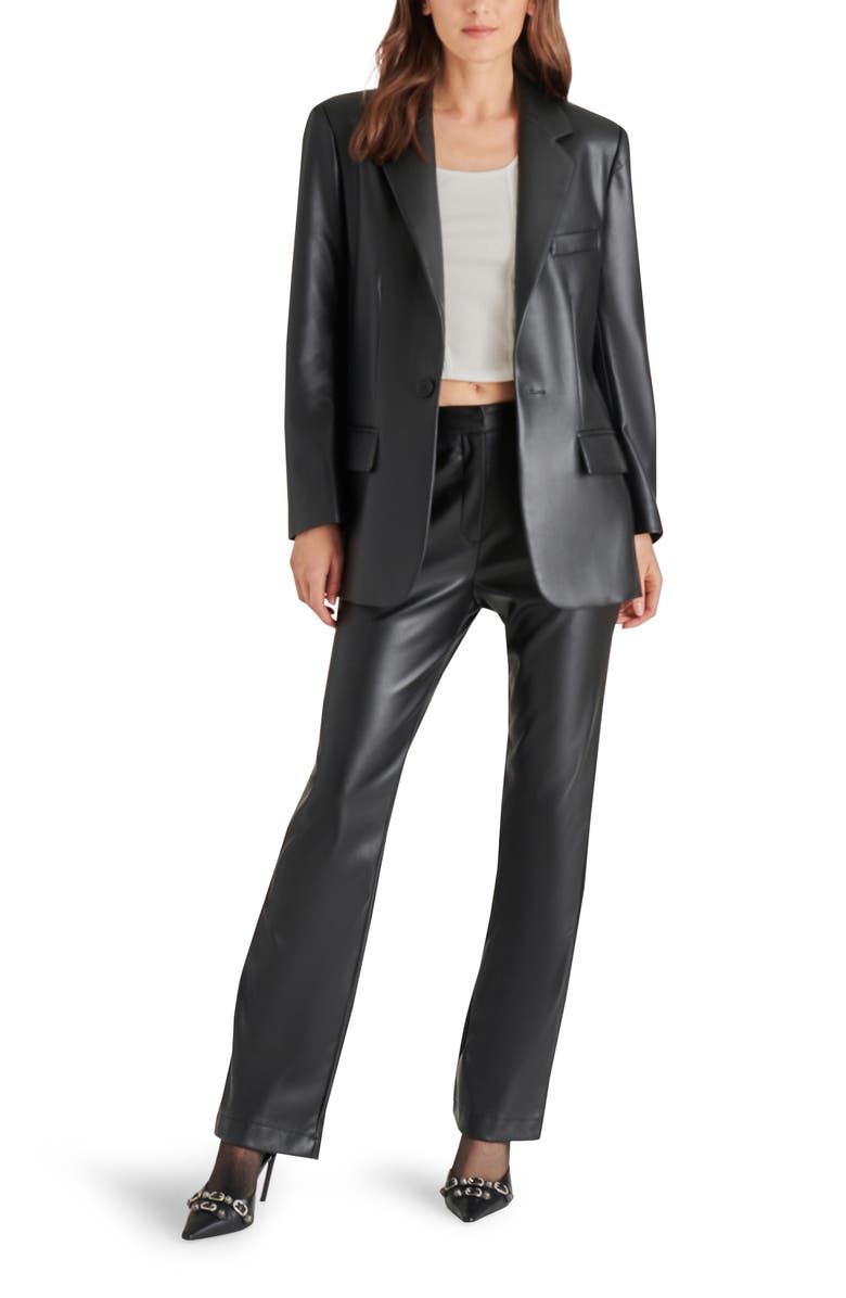Steve Madden Imaan Faux Leather Blazer, Alternate, color,