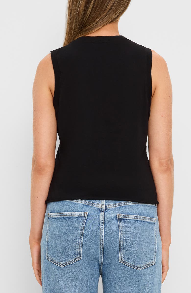 Michael Stars Junia Cotton Tank, Alternate, color, Black