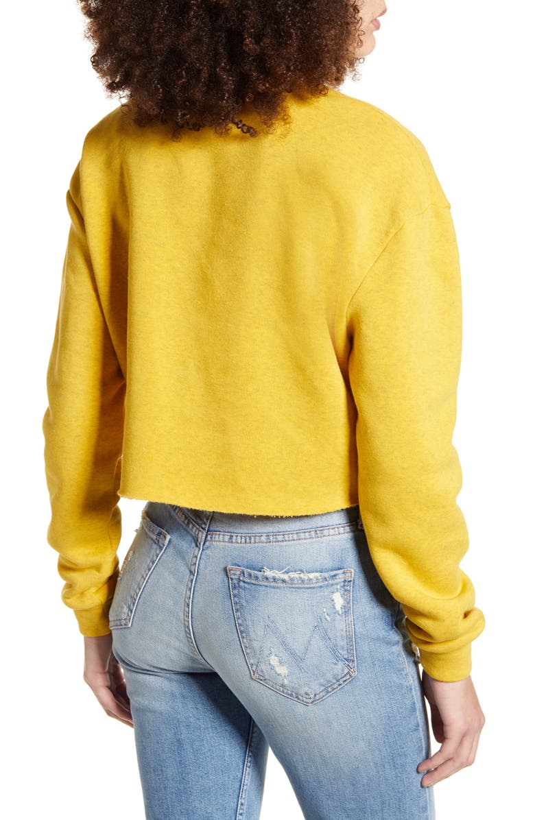 Topshop Soft Crop Sweatshirt, Alternate, color, 