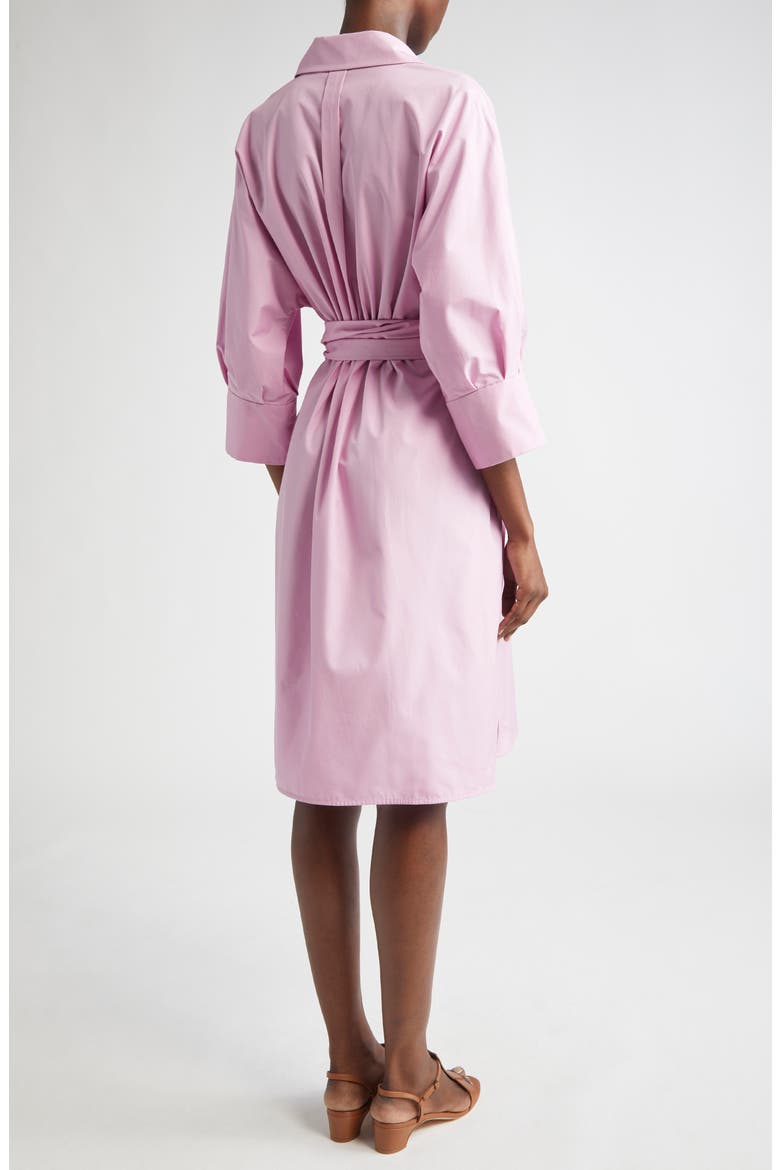 Tabata Belted Cotton Shirtdress, Alternate, color, HYDRANGEA PINK