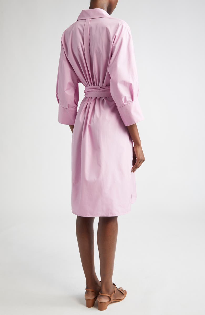 Max Mara Tabata Belted Cotton Shirtdress, Alternate, color,