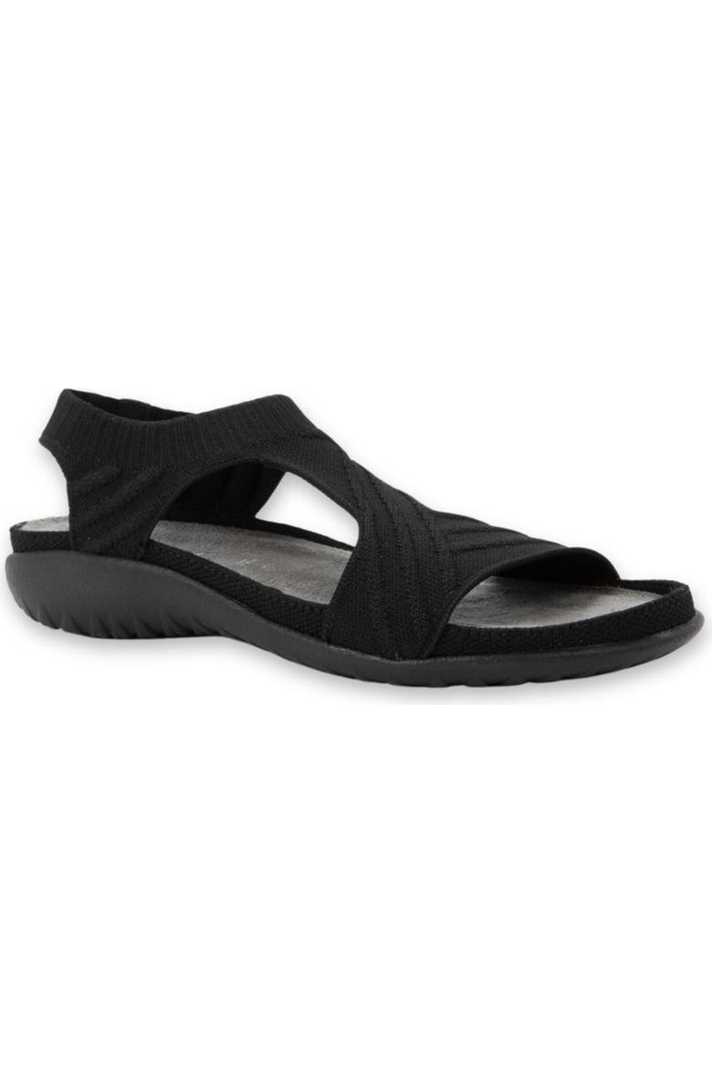 Naot Kawhia Sandal, Main, color, Black Knit