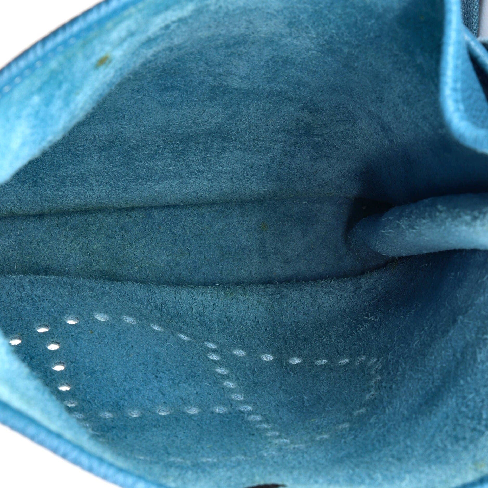 Pre-Owned Hermes Evelyne Bag Gen III Clemence PM, Alternate, color, Bleu Jean