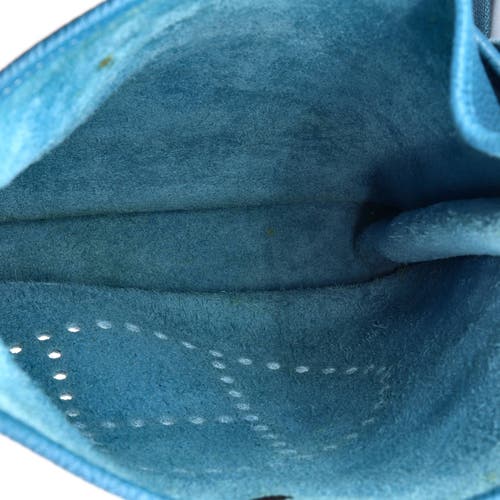 Pre-owned Hermes Hermes Evelyne Bag Gen Iii Clemence Pm In Blue