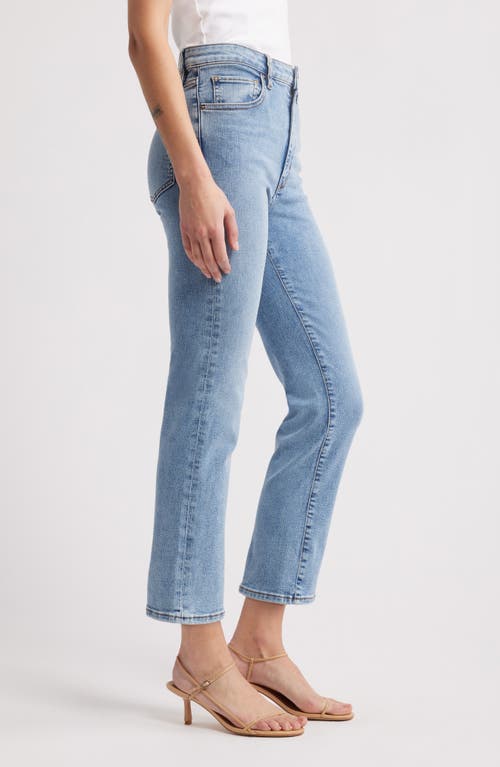 Shop Frame The Pencil Crop High Waist Ankle Slim Straight Leg Jeans In Lark