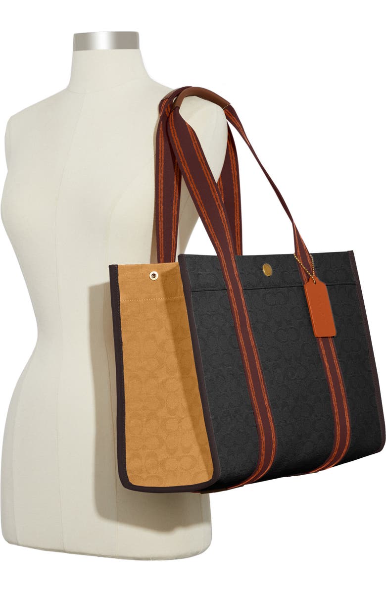 COACH Signature Canvas Spin Tote, Alternate, color,