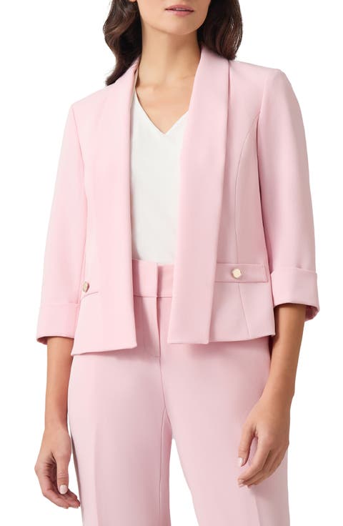 Three Quarter Sleeve Shawl Collar Blazer