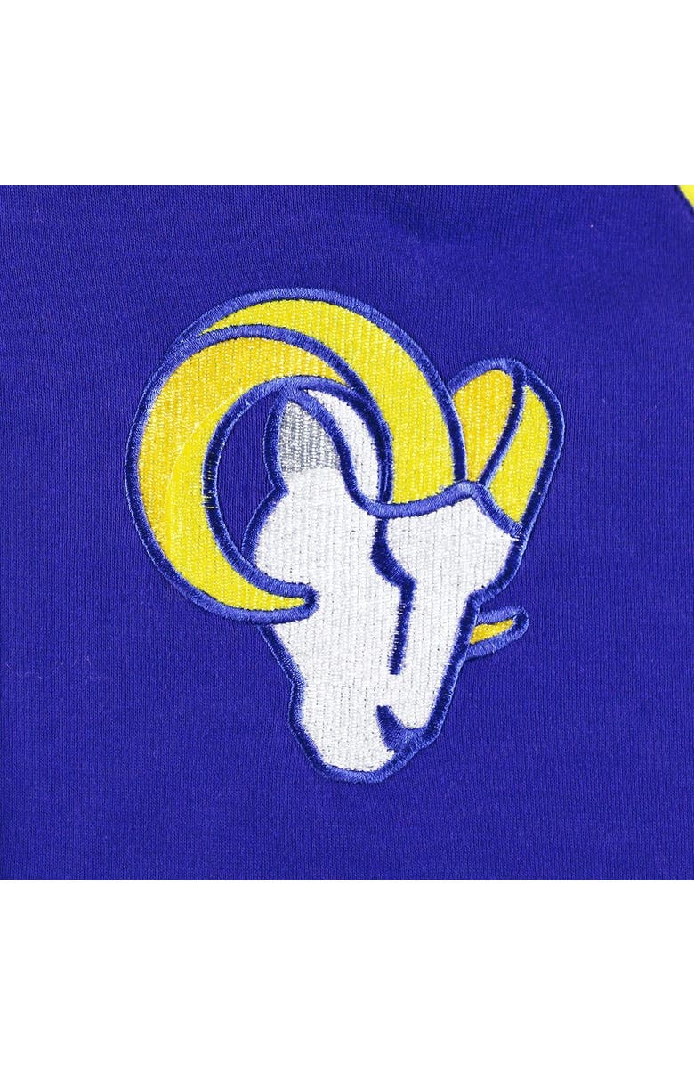 G-III SPORTS BY CARL BANKS Men's G-III Sports by Carl Banks Royal Los Angeles Rams Defender Raglan Full-Zip Hoodie Varsity Jacket, Alternate, color, Royal