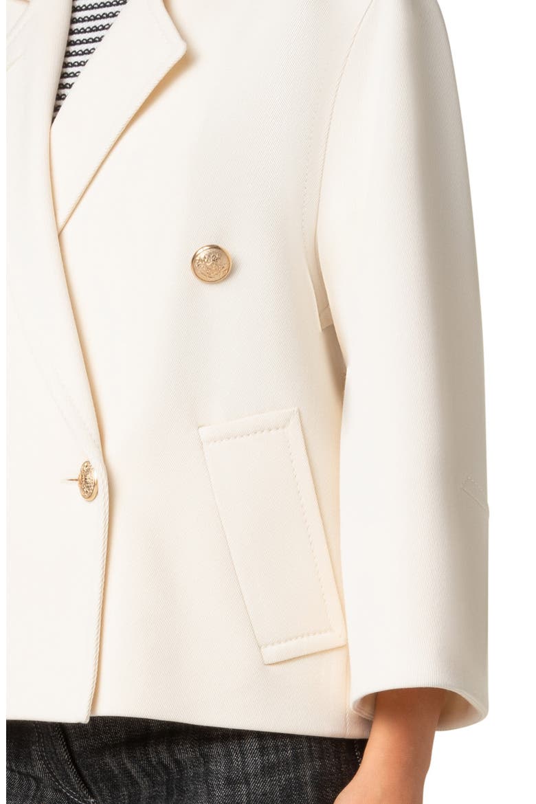 Double Breasted Wool Short Coat, Alternate, color, CREAM
