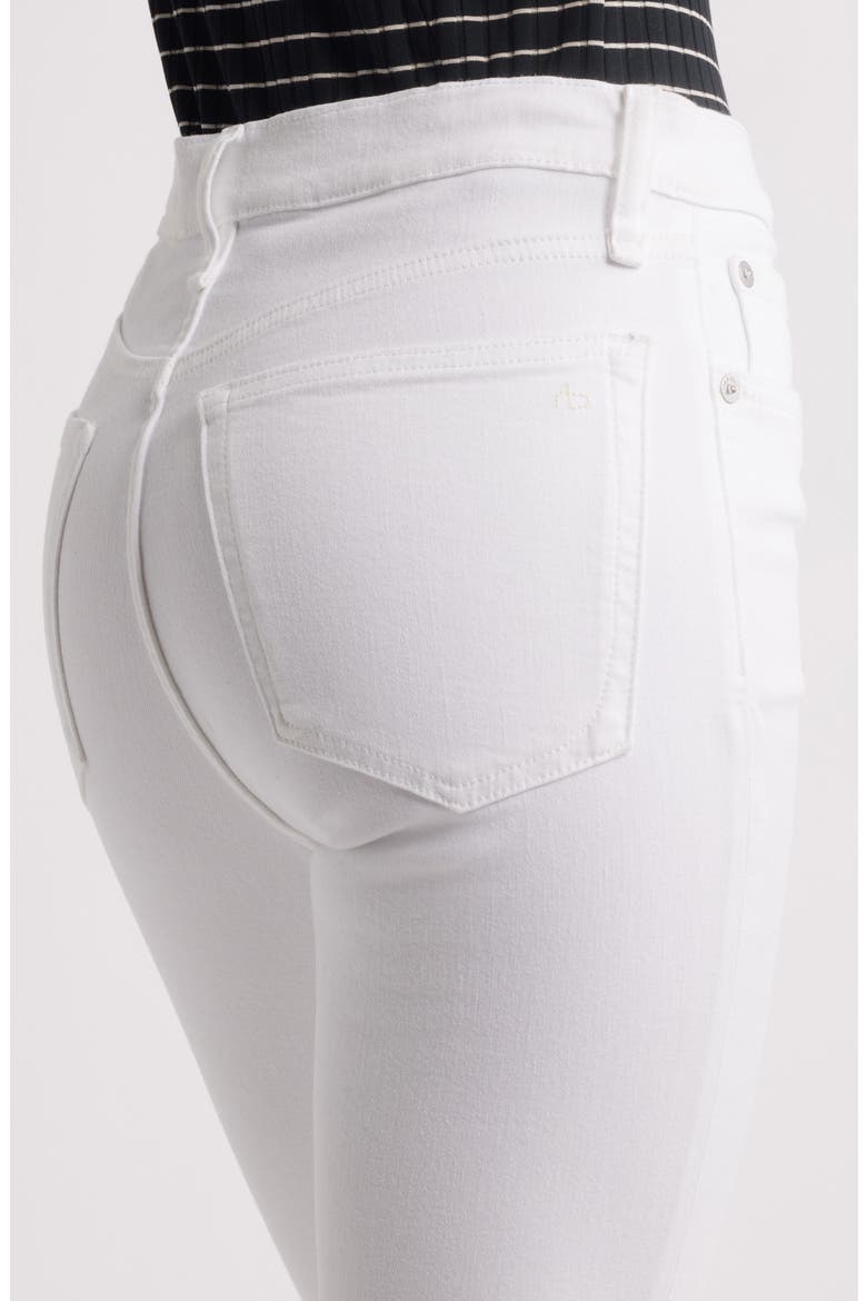 Flexi Peyton Raw Hem Ankle Bootcut Jeans, Alternate, color, OPTIC WHITE