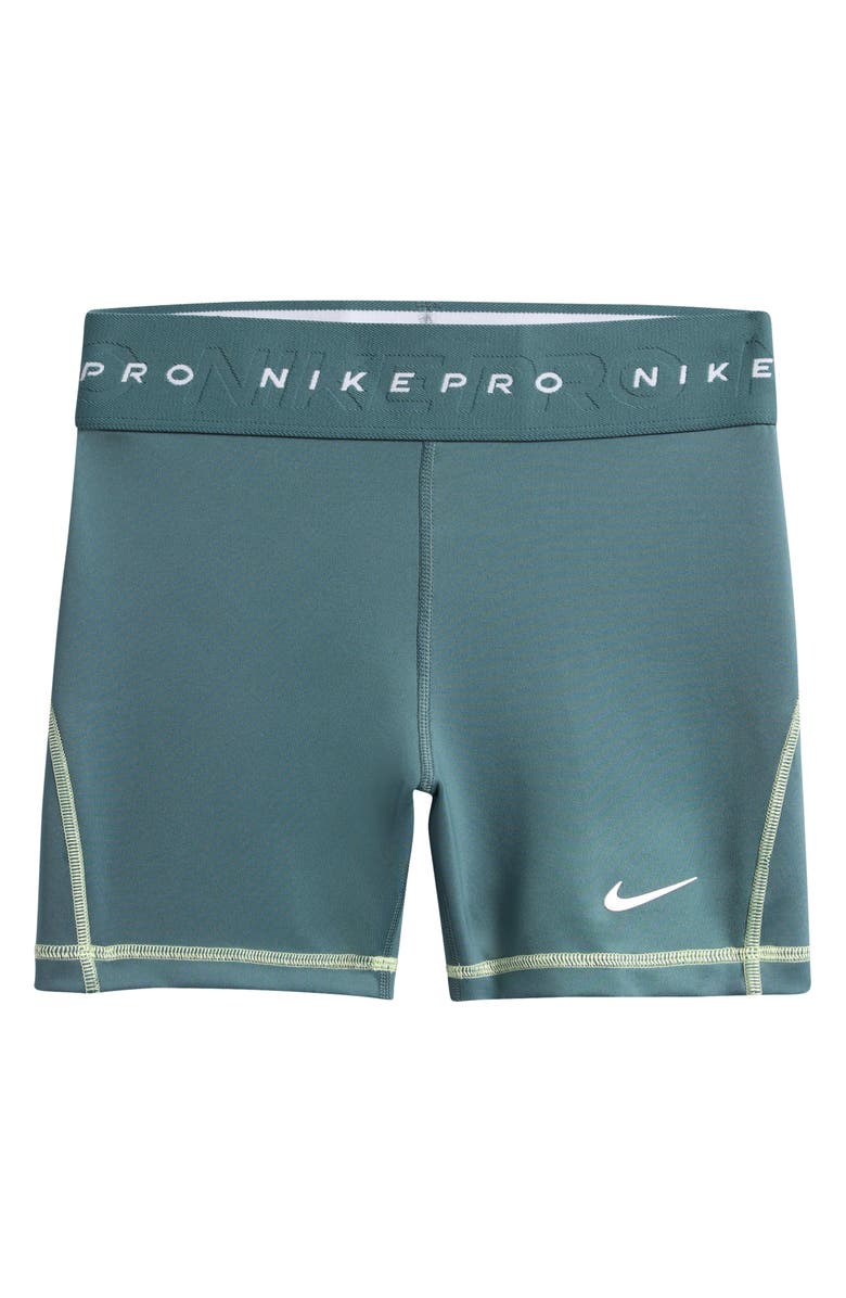 Nike Kids' Pro Dri-FIT 3-Inch Training Shorts, Main, color, Mineral Slate/ Liquid Lime