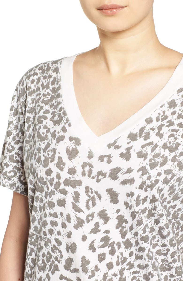 Current/Elliott Cheetah Print Cotton Tee, Alternate, color, 