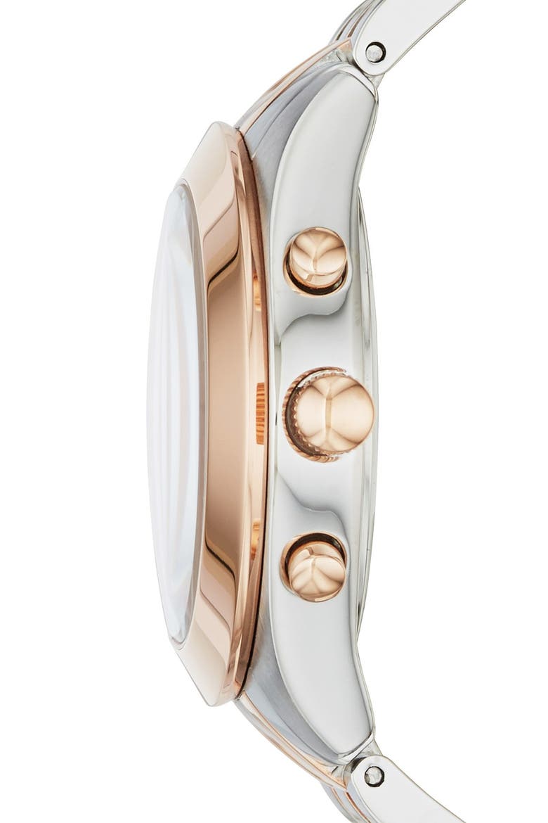 'Peeker' Chronograph Bracelet Watch, 36mm, Alternate, color, SILVER/ ROSE GOLD