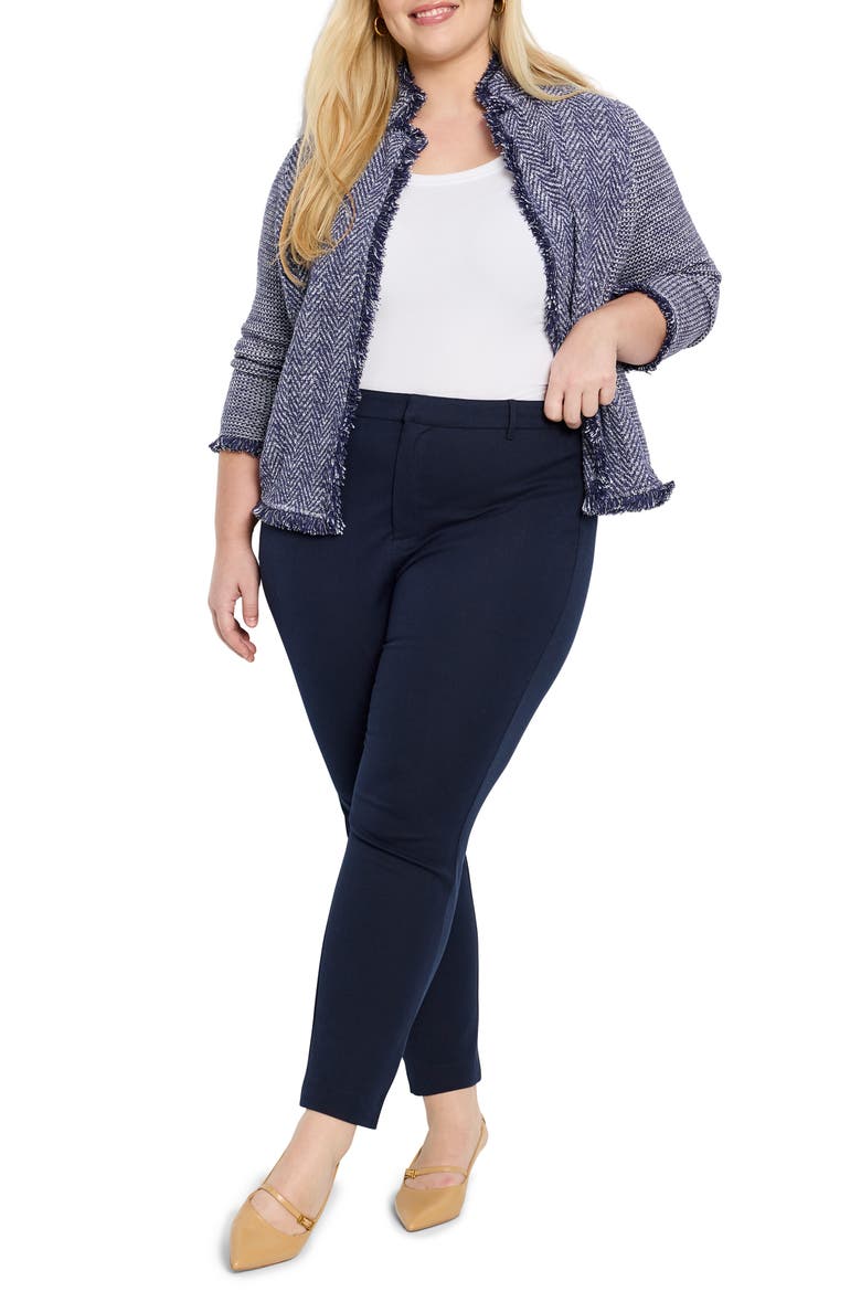 Fringe Mixed Knit Jacket, Alternate, color, INDIGO MIX