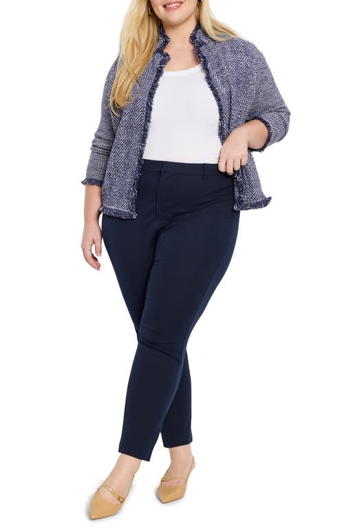 Nic + Zoe Nic+zoe Fringe Mixed Knit Jacket In Indigo Mix