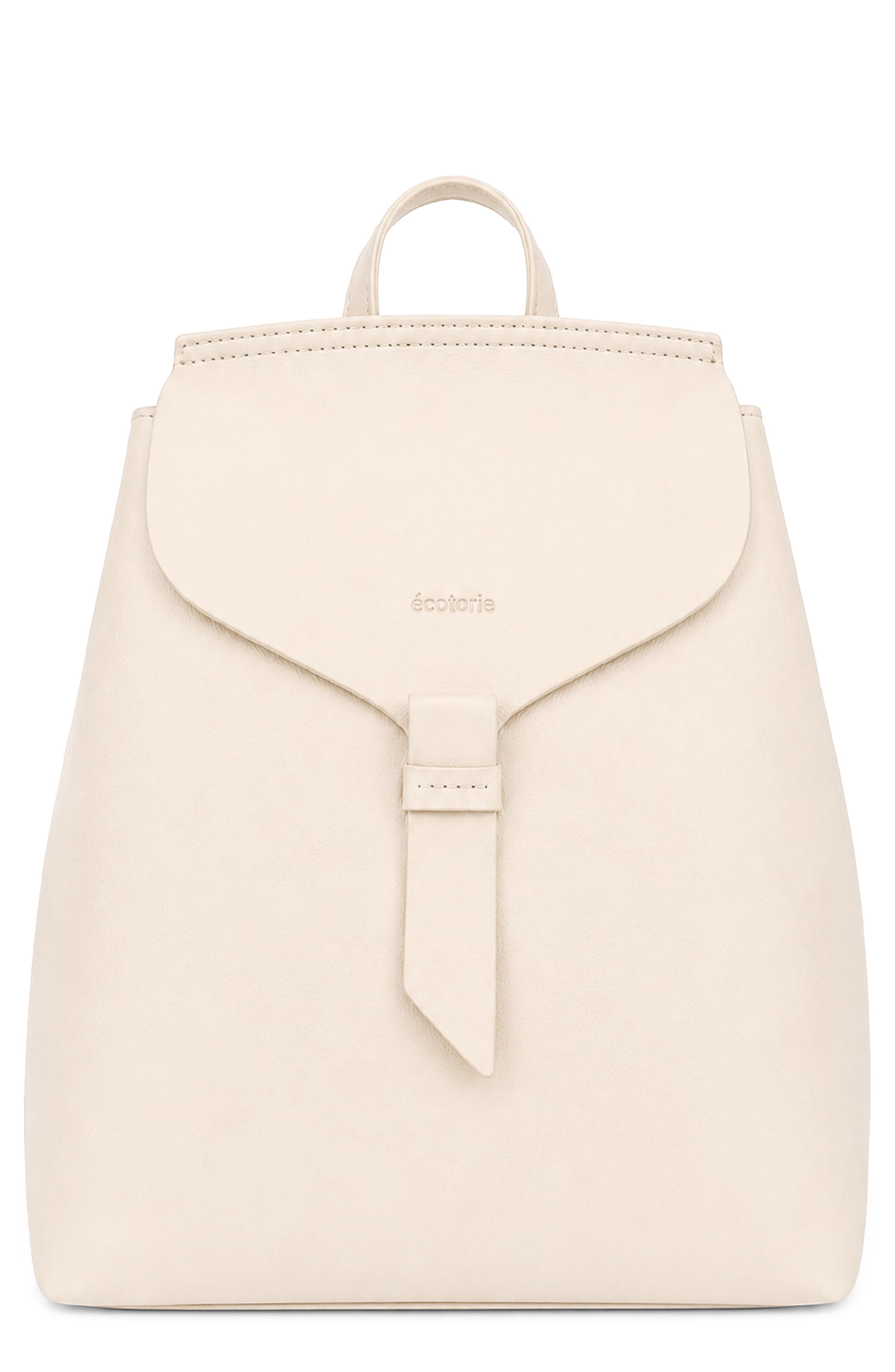 Clementine Leather Backpack, Main, color, WARM WHITE