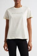 Moncler Logo Embroidered Cotton T-Shirt