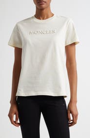 Moncler Logo Embroidered Cotton T-Shirt