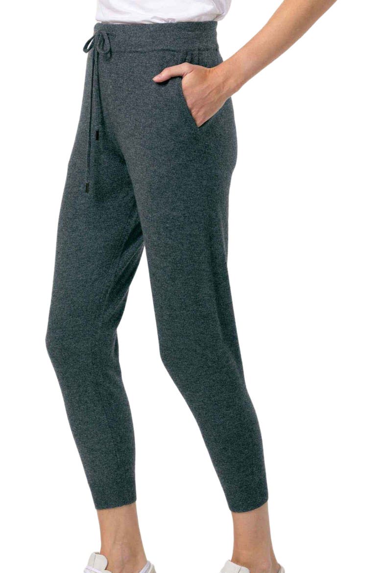Cuffed Cashmere Jogger, Alternate, color, plum kitten