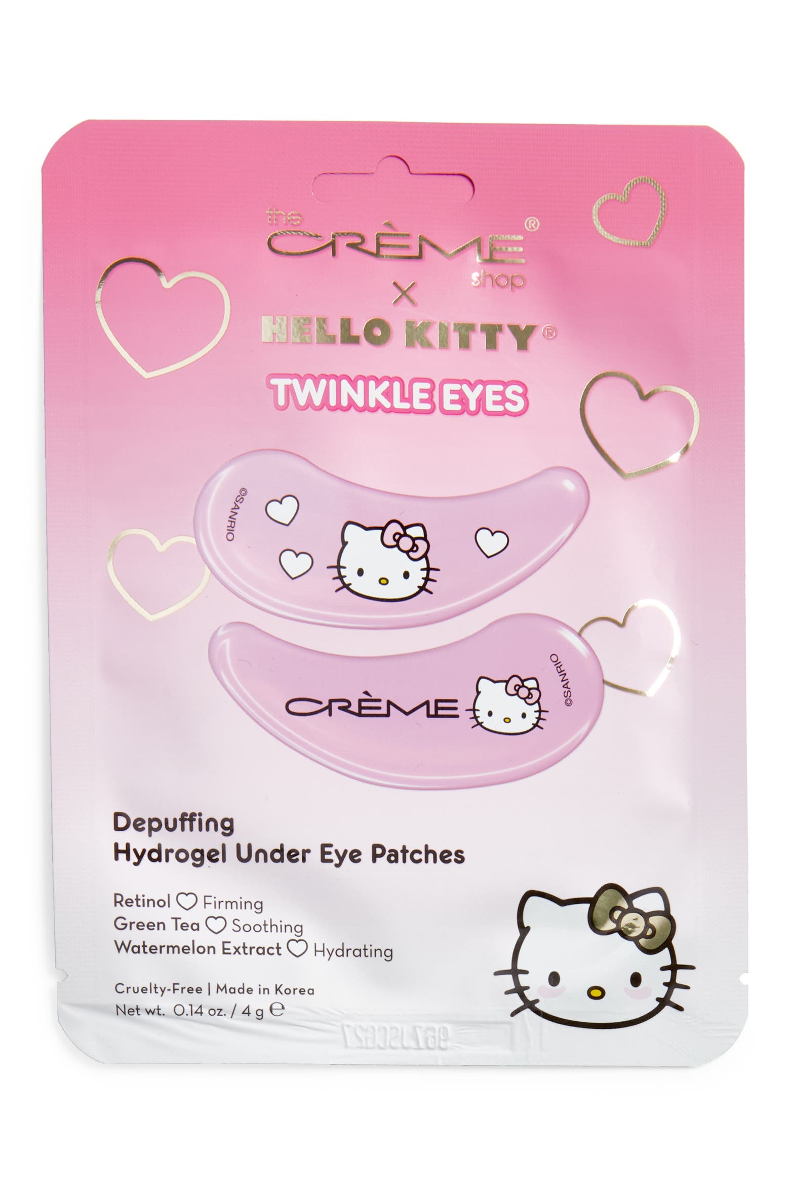 Padding Under Skin THE CREME SHOP x Hello Kitty® Twinkle Eyes Depuffing Hydrogel Under Eye ...