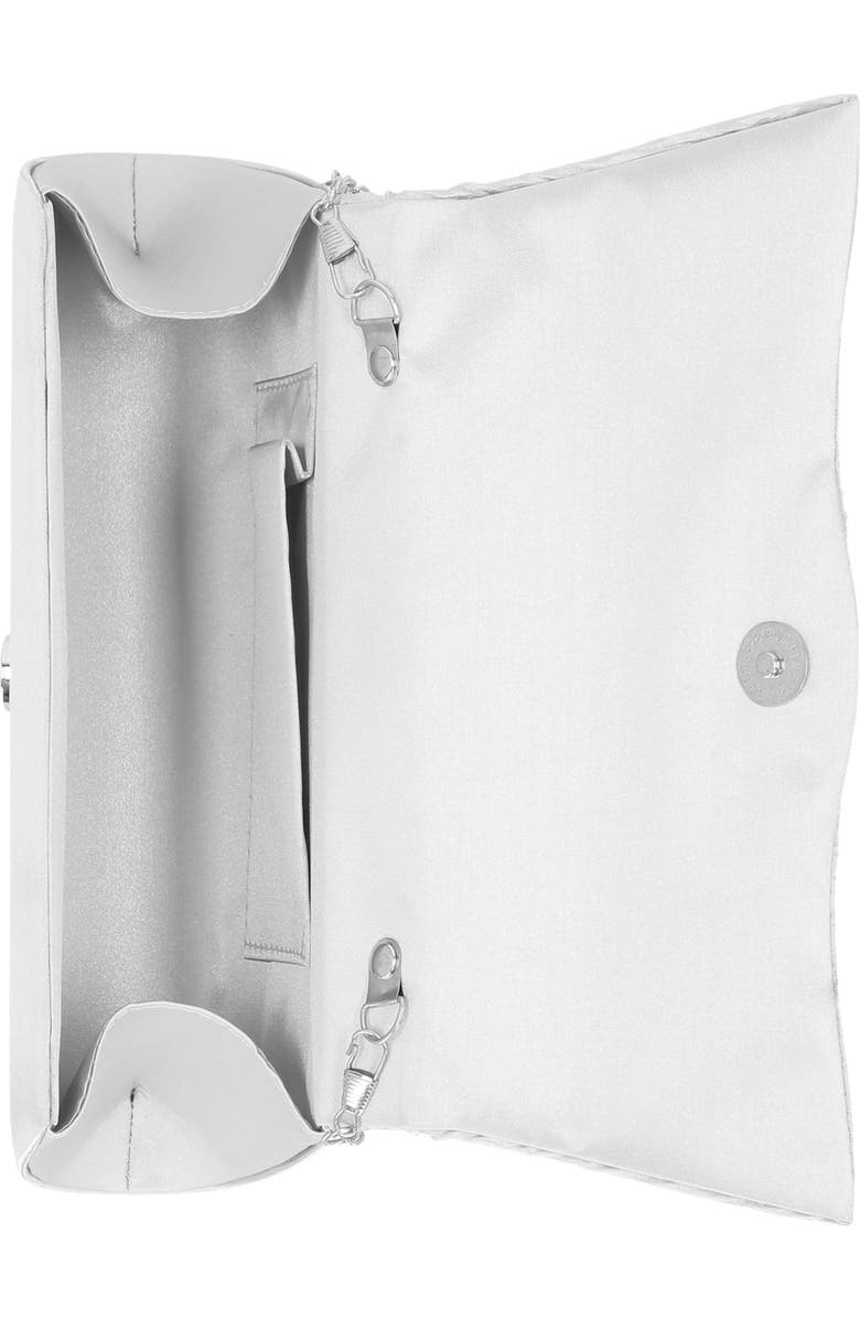 Jessica McClintock Aria Clutch, Alternate, color, Silver