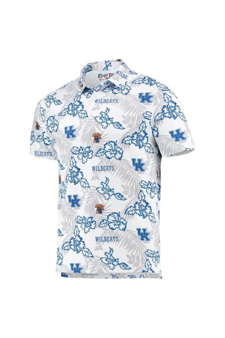 Men's Reyn Spooner White Kentucky Wildcats Performance Polo, Alternate, color, White