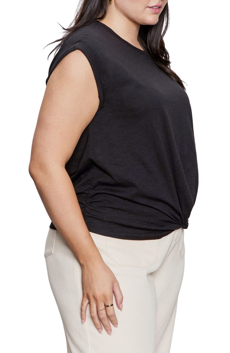 Sanctuary Knotted Muscle Tee, Alternate, color, Black