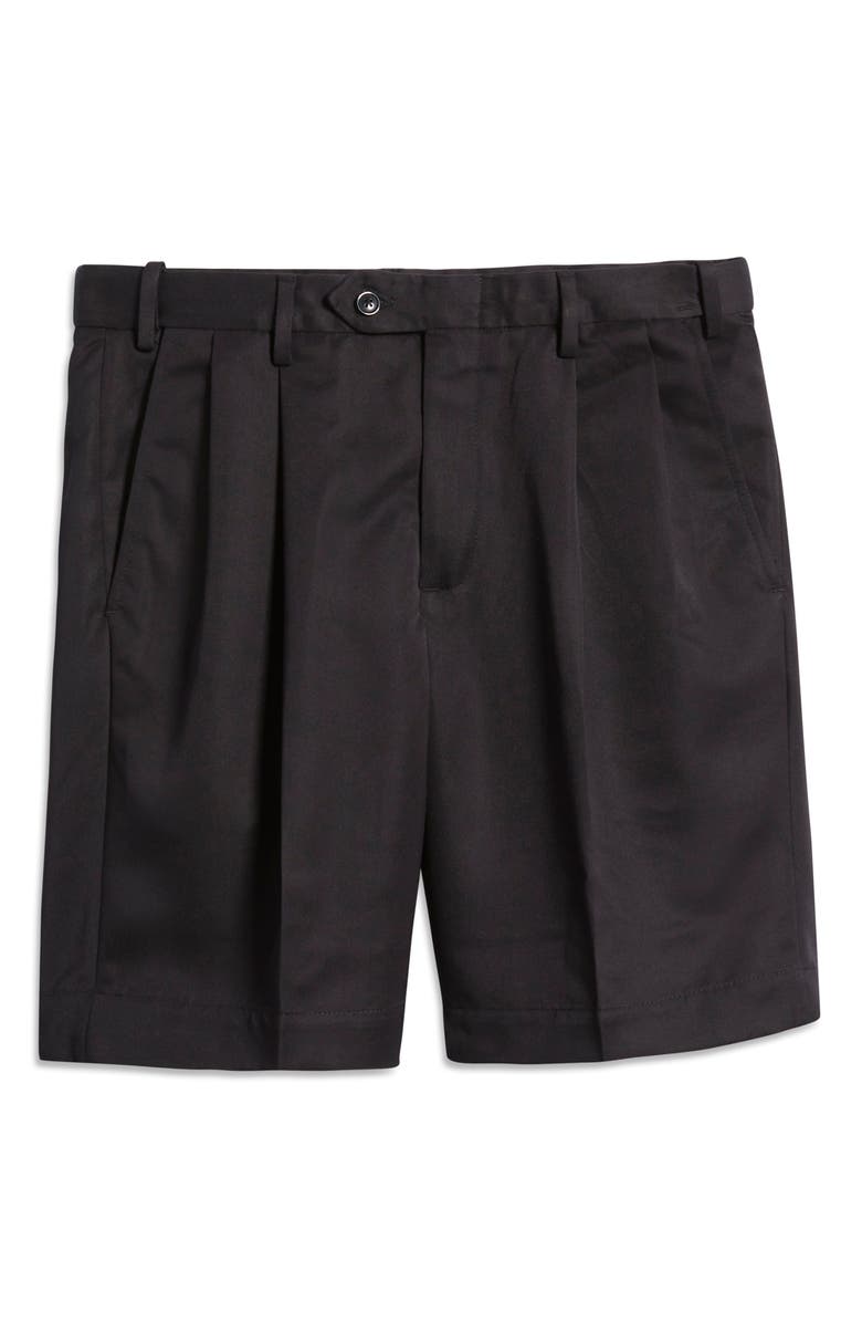Berle Pleated Shorts, Alternate, color, Black