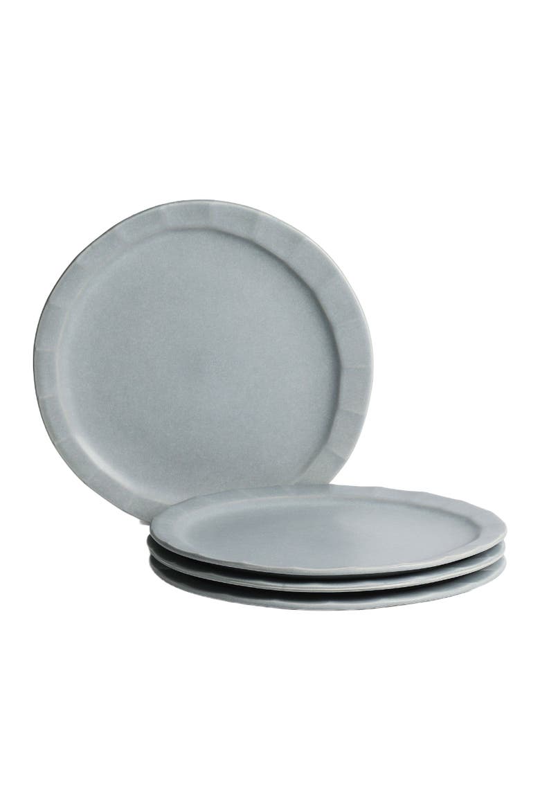 Oasis Stoneware 4-Piece Dinner Plate Set, Alternate, color, Grey Blue