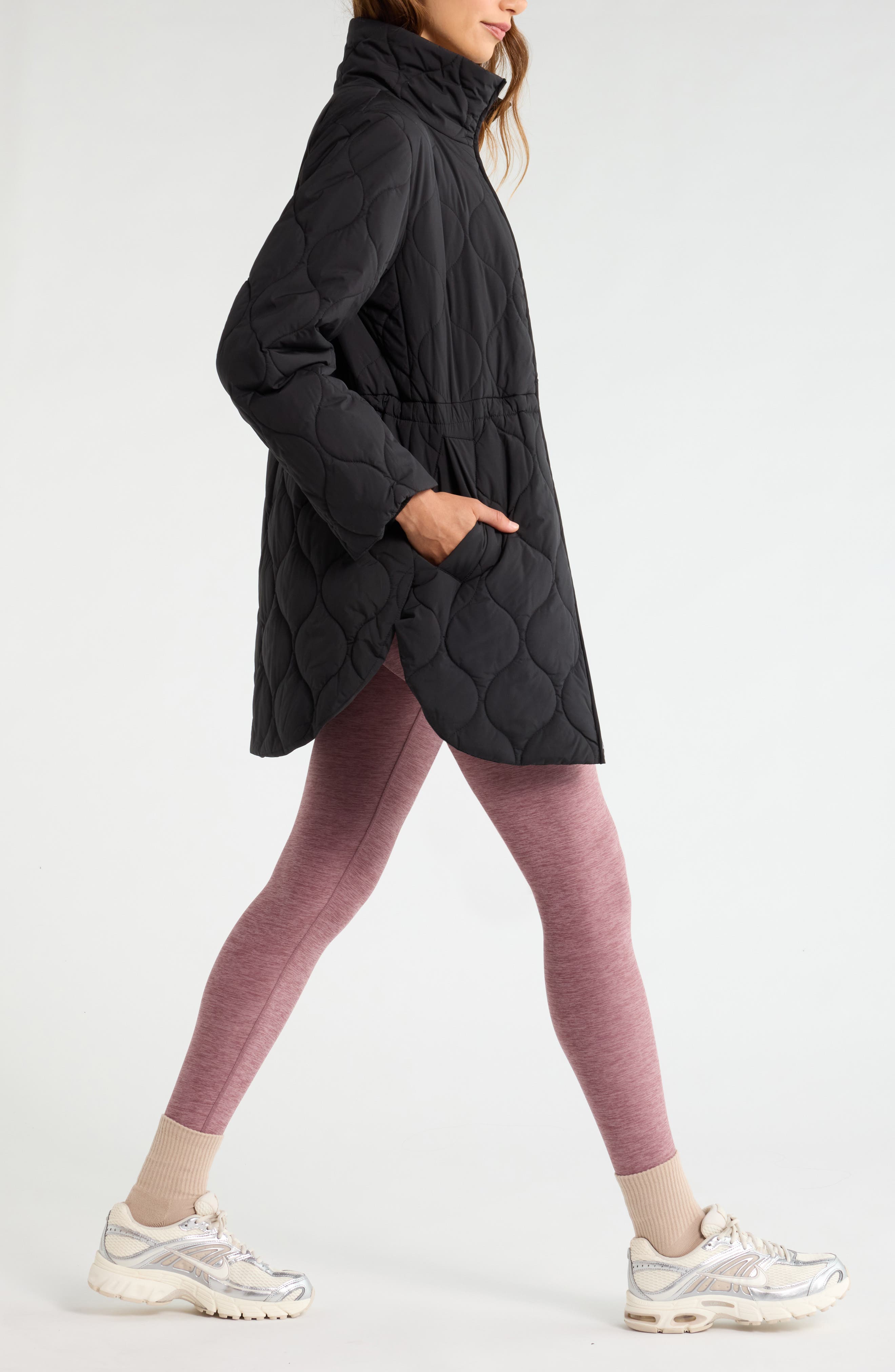 Женские куртки Zella Skyline Longline Quilted Jacket — фото 2