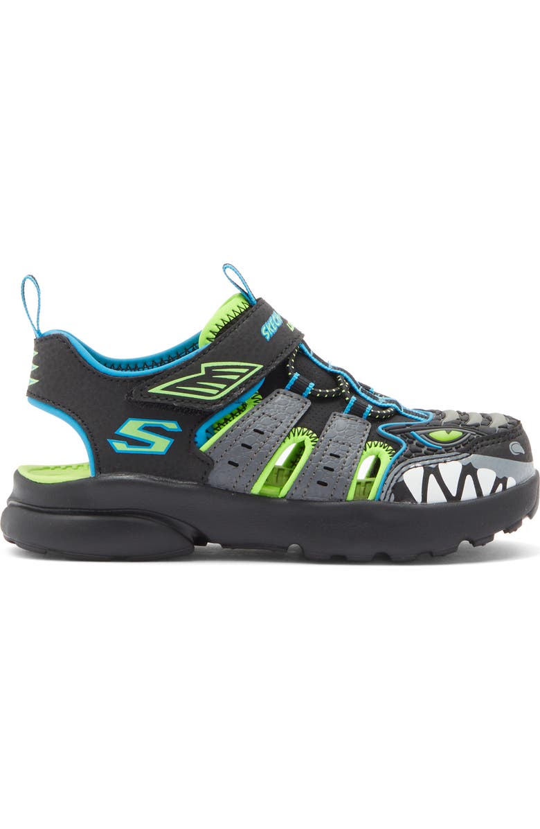 SKECHERS Kids' Skech-O-Saurus 2.0 Light-Up Sandal, Alternate, color, Black Multi