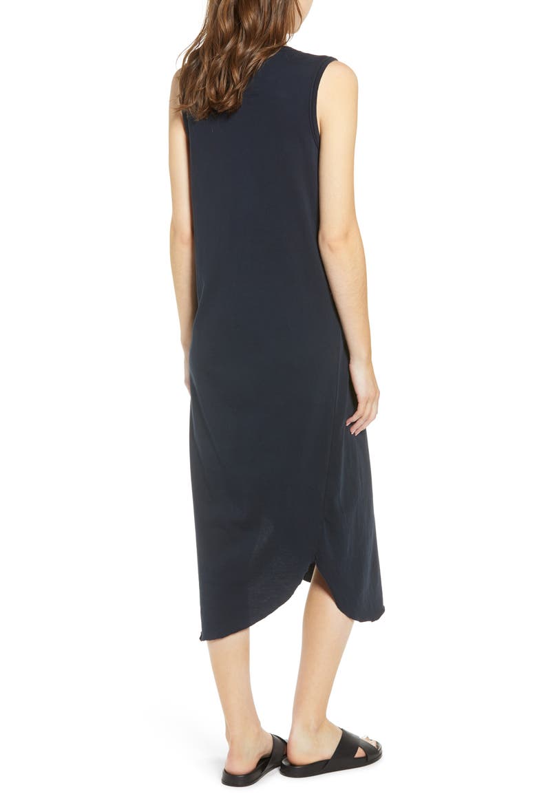 Relaxed Asymmetrical Hem Tank Dress, Alternate, color, BRITISH ROYAL NAVY