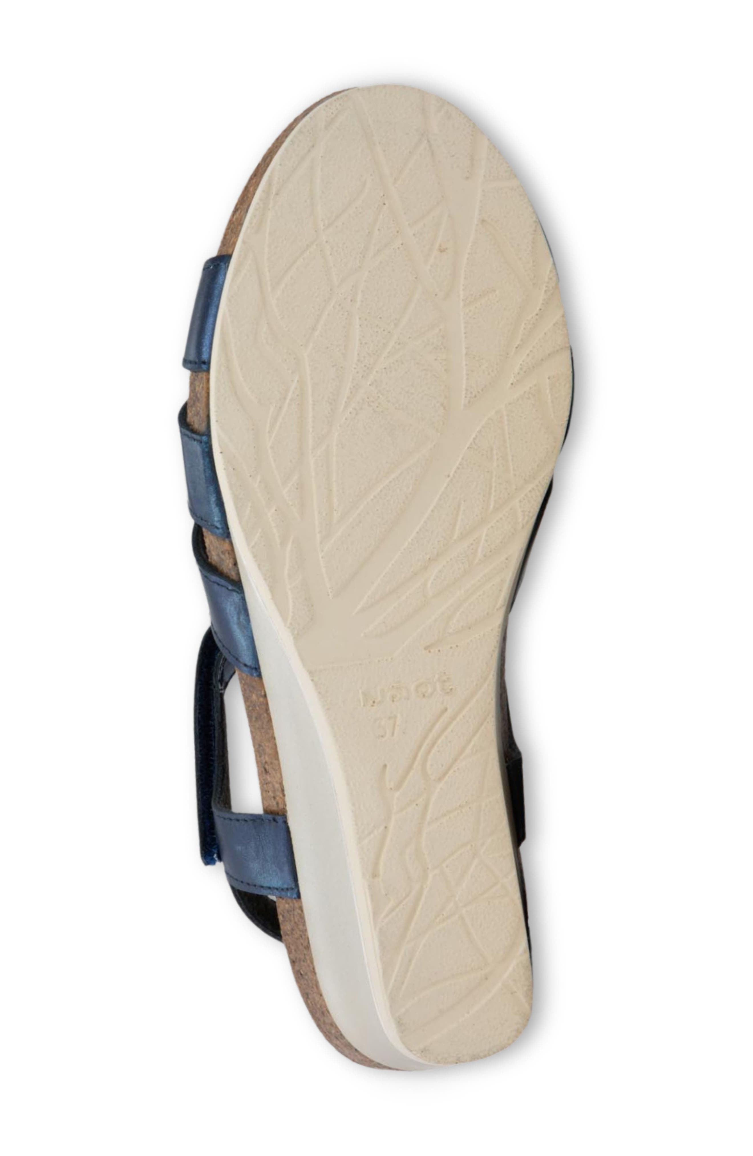 Starlet Wedge Sandal, Alternate, color, POLAR SEA LEATHER