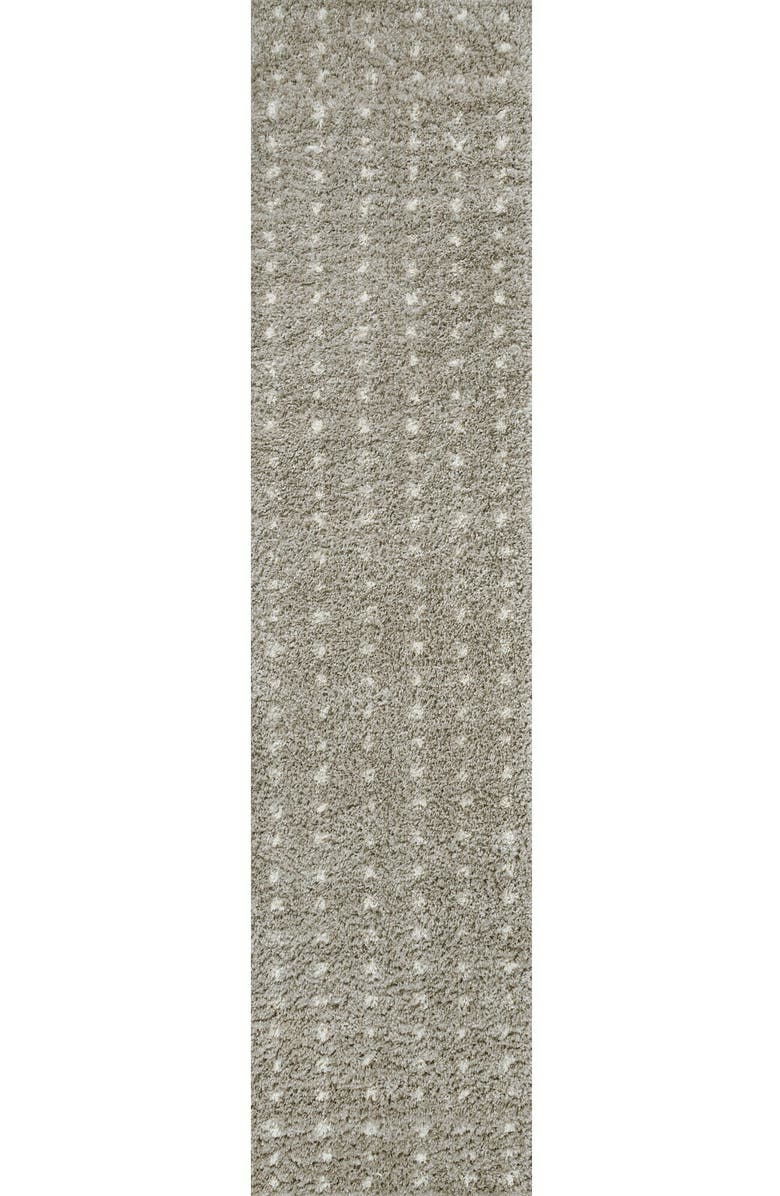 JONATHAN Y Pele Modern Geometric Dot Shag Area Rug, Alternate, color, Gray/Ivory