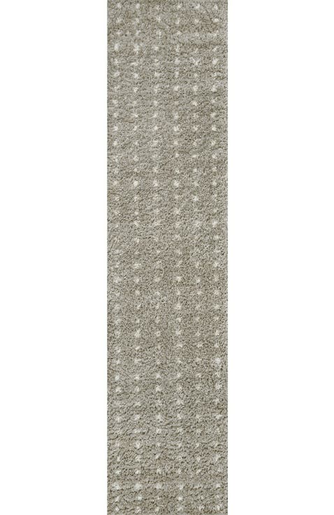 Pele Modern Geometric Dot Shag Area Rug