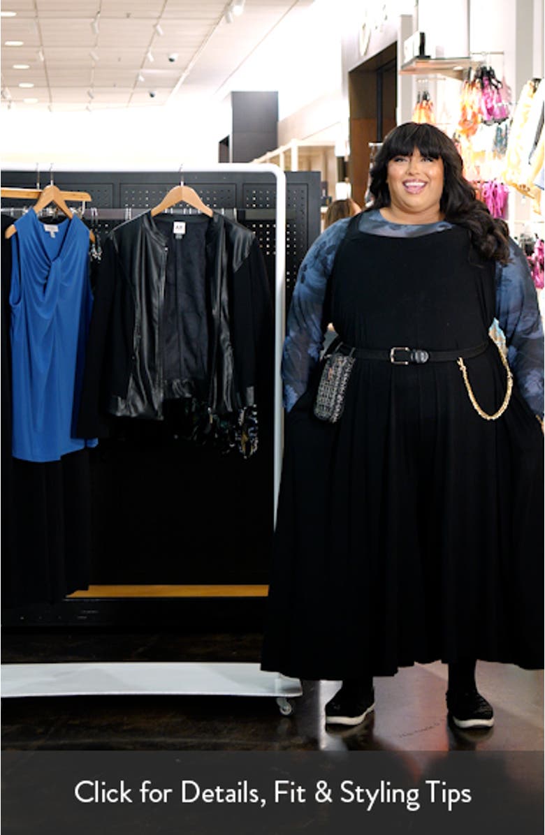 Faux Leather Mixed Media Jacket, sales video thumbnail