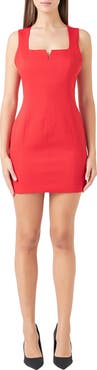 Endless Rose Structured Open Back Minidress