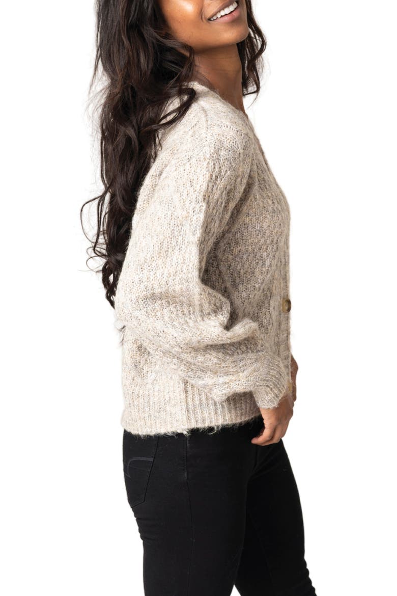 Gigi Cable Knit Cardigan, Alternate, color, OATMEAL