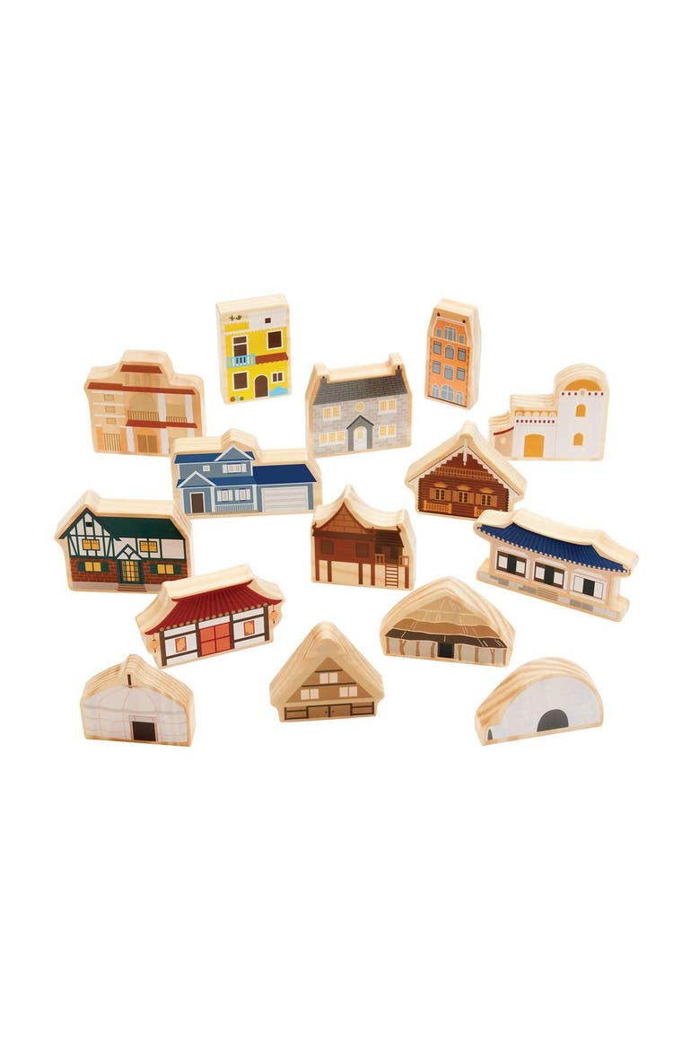 Traditional International Homes Set - 15 Pieces, Main, color, Multicolored